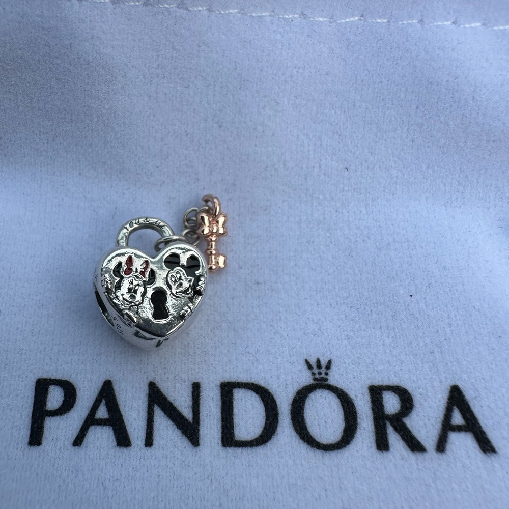 Pandora Disney Silver and Gold Heart Charm